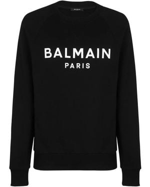 Balmain Paris bedruckter sweatshirt - Schwarz