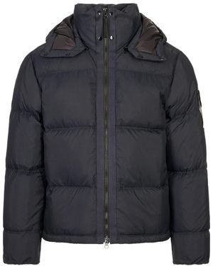 Stone Island Jassen ,Blauw ,Nylon Matt Ripstop Cordura Advanced Fabrics Down Jacket