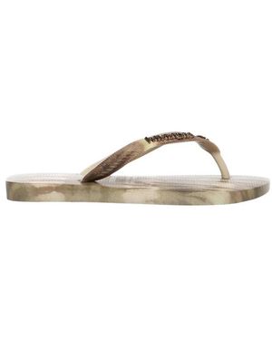 Isabel Marant Schoenen ,Katoen Top Ikat Flip Flops - Naturel