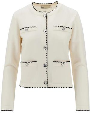 Tory Burch Truien & Vesten ,Wit ,Wol Kendra Wol Cardigan