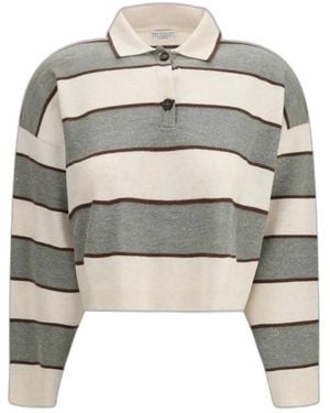 Brunello Cucinelli Round-Neck Knitwear - Gris