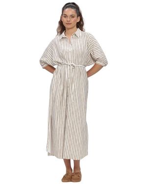 JAPANTKY Ywa Dessin Shirt Dress - Wit