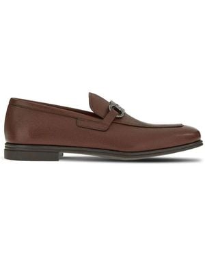 Ferragamo Gancini-Ornament Mokassins - Braun