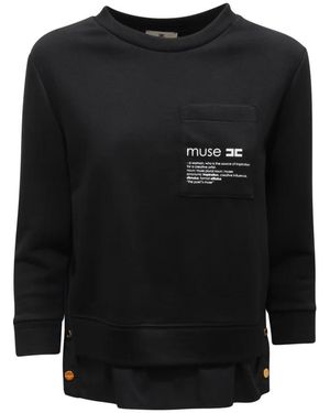 Elisabetta Franchi Sweatshirts - Black