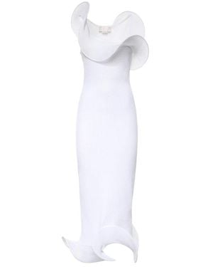 Genny Kleedjes ,Wit ,Truien Fine Viscose Volant