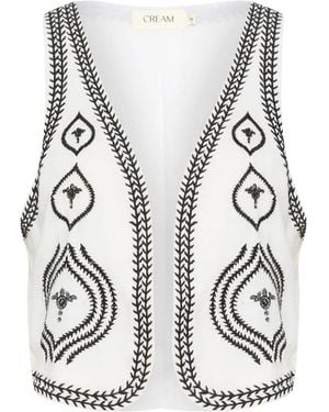 Cream Vests - White