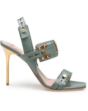 Balmain High Heel Sandals - Green