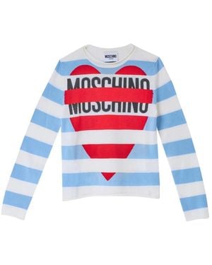 Moschino Round-Neck Knitwear - Bleu