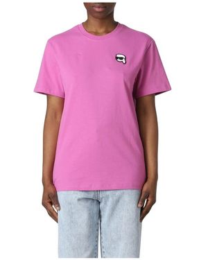 Karl Lagerfeld Logo T-Shirt - Lila