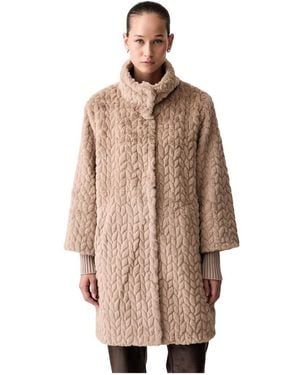 Joseph Ribkoff Faux Fur & Shearling Jackets - Marrone