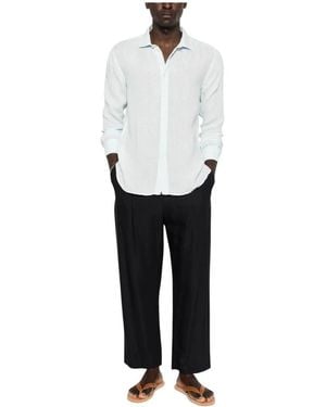 120% Lino Casual Shirts - Bianco