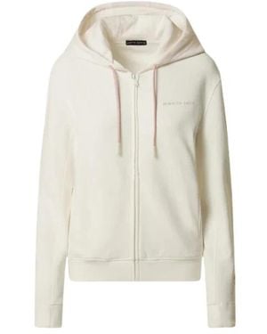 North Sails Hoodies & Sweatvesten ,Wit ,Katoen Hoodie Met Ritssluiting