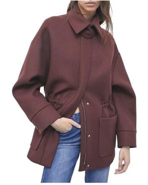 Patrizia Pepe Single-Breasted Coats - Morado