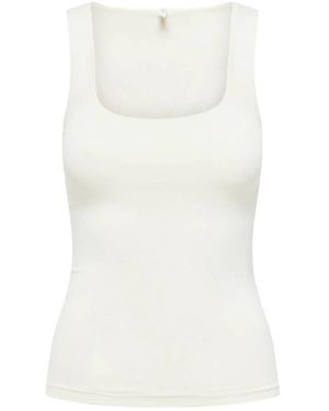ONLY Mouwloze Top - Wit