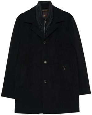 Moorer Jassen ,Blauw ,Wol Monferrato Jas - Zwart