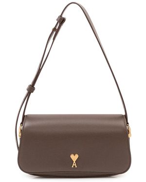 Ami Paris Tassen ,Bruin ,Leer Paris Paris Bag