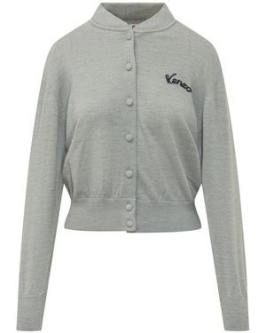 KENZO Eiffelturm-Strickjacke - Grau