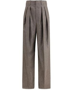 Saint Laurent Wide Trousers - Grijs
