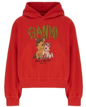 Ganni Hoodies - Red