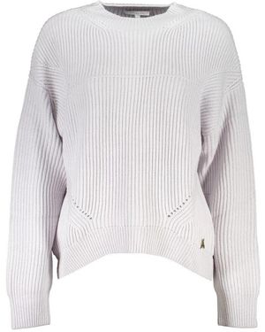 Patrizia Pepe Jersey De Cuello Alto Gris Con Detalles De Contraste, Mujer, Talla