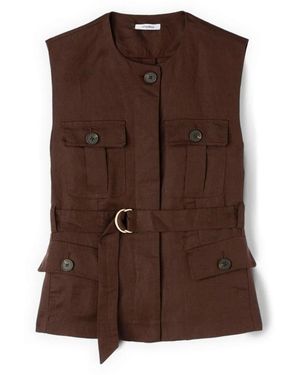 mötivi Kostuums ,Bruin ,Linnen Suit Vests