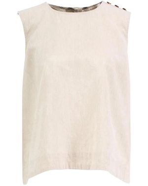 Barbour Sleeveless Tops - Natural