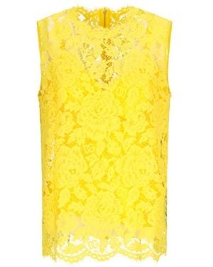 Dolce & Gabbana Sleeveless Tops - Yellow