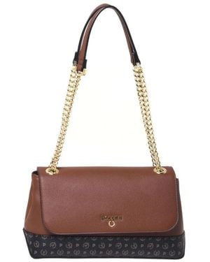 Pollini Tassen ,Bruin ,Leer Plain Heritage