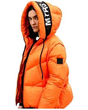Montereggi Wendbare jacke mit abnehmbaren ärmeln - Orange