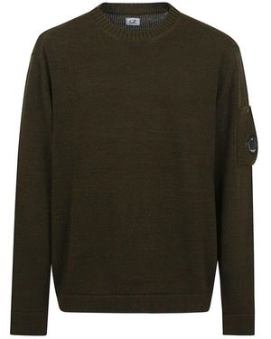 C.P. Company Grüner Pullover Mit Tasche Für Brille