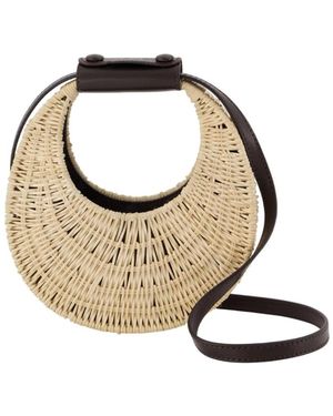 STAUD Good Night Moon Wicker Bag - Metallic