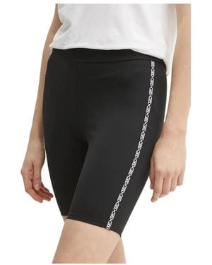 Michael Kors Korte Broeken ,Zwart ,Nylon Side-Logo Biker Shorts