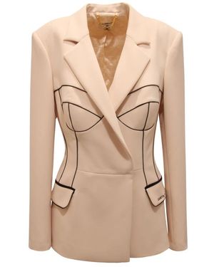 Elisabetta Franchi Blazers - Natural