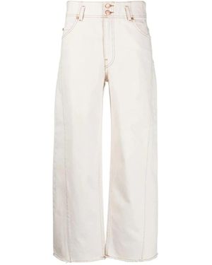 Ulla Johnson Weiße straight jeans thea stil