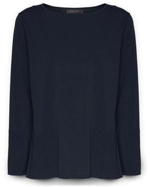 Elena Miro Pullover Mit Gerippten Details - Blau