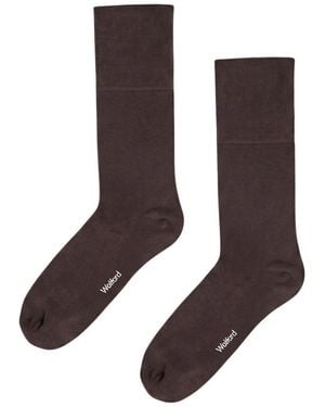 Wolford Ondergoed ,Bruin ,Katoen Ribbed Stretch Cotton Socks