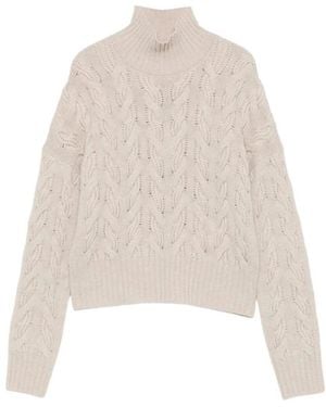 Max Mara Comfortabele Trui Van Wol En Kasjmier - Naturel