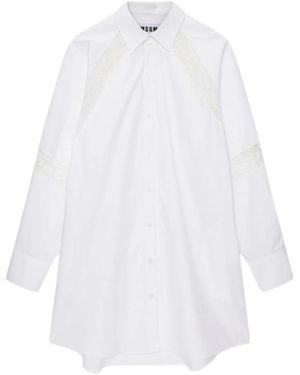 MSGM Shirt Dresses - Blanco