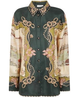 Zimmermann Overhemden ,Veelkleurig ,Valiant Twill Shirt - Groen