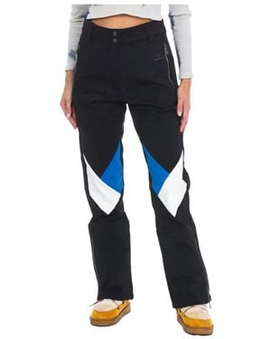 Vuarnet Fitness ,Zwart ,Verstelbare Ski Broek Met Inner Gaiter - Blauw