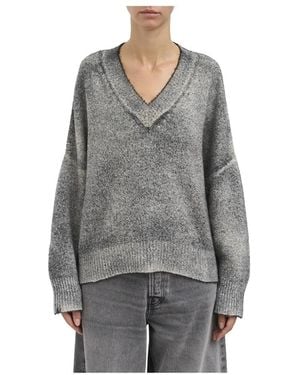 Avant Toi V-Neck Knitwear - Grigio
