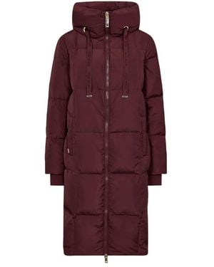 Mos Mosh Jassen ,Bruin ,Polyester Mmcali Parka Jas - Paars