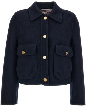 Thom Browne Jassen ,Blauw ,Wol Lichte Jassen