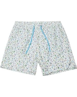 MC2 Saint Barth Badmode ,Wit ,Beachwear - Blauw