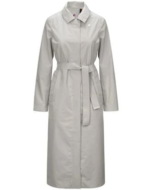 K-Way Belted Coats - Grey