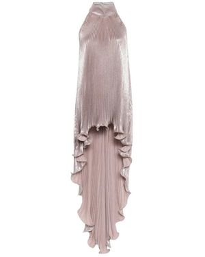 L'idée Kleedjes ,Paars ,Polyester Caribbean Pleated Mini Dress - Roze