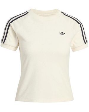 adidas Fitness ,Katoen Terry Towel Cali Tee - Wit