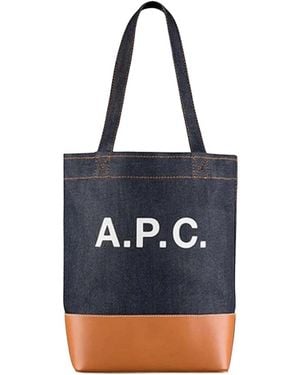 A.P.C. Tote Bags - Bleu