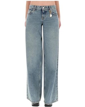 Stella McCartney Jeans ,Blauw ,Denim Wide Leg High Rise Denim Jeans