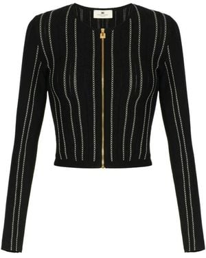 Elisabetta Franchi Gebreid Vest - Zwart